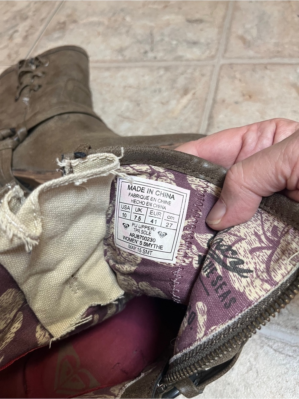 Roxy Brown Suede Lace-Up Ankle Boots - Picture 2 of 5